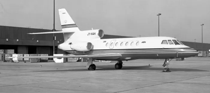 Framed Print : Dassault Falcon 50 JY-HAH Framed Print : Dassault Falcon 50 JY-HAH