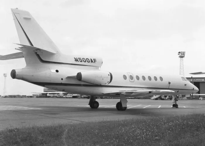 Framed Print : Dassault Falcon 50 N500AF Framed Print : Dassault Falcon 50 N500AF