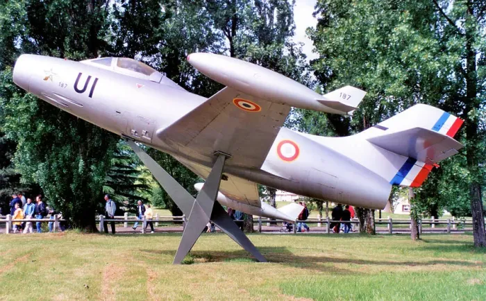 Framed Print : Dassault Ouragan 187 / UI (msn 167), at Tours - Val de Loires / Saint Symphorien Date: circa 2000 Framed Print : Dassault Ouragan 187 / UI (msn 167), at Tours - Val de Loires / Saint Symphorien Date: circa 2000