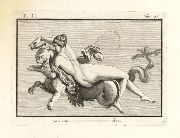 Framed Print : A daughter of Nereus mounted on a sea monster Framed Print : A daughter of Nereus mounted on a sea monster