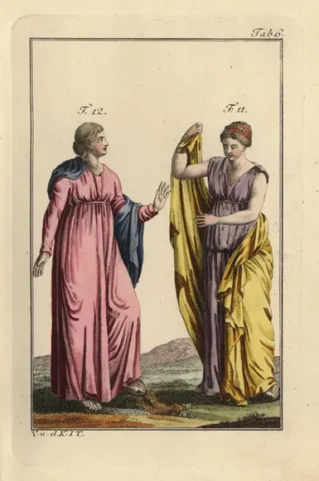 Framed Print : Two daughters of the goddess Niobe in Greek Framed Print : Two daughters of the goddess Niobe in Greek