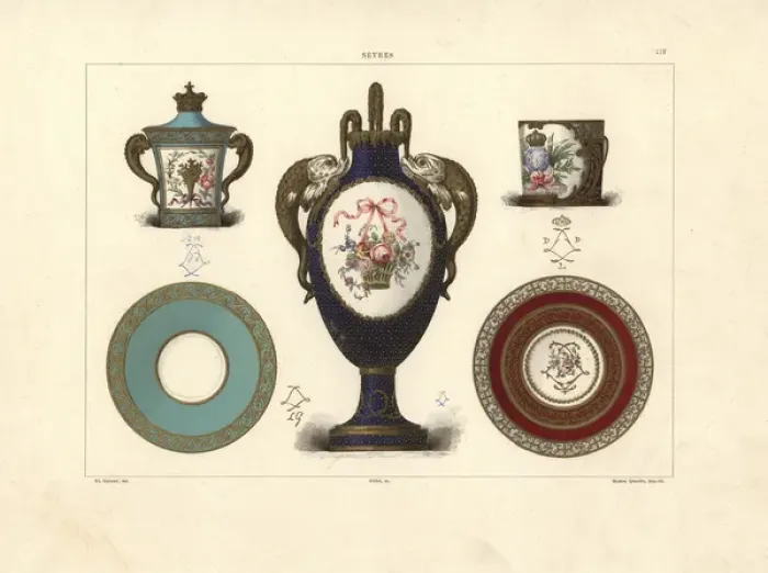 Framed Print : Dauphin porcelain