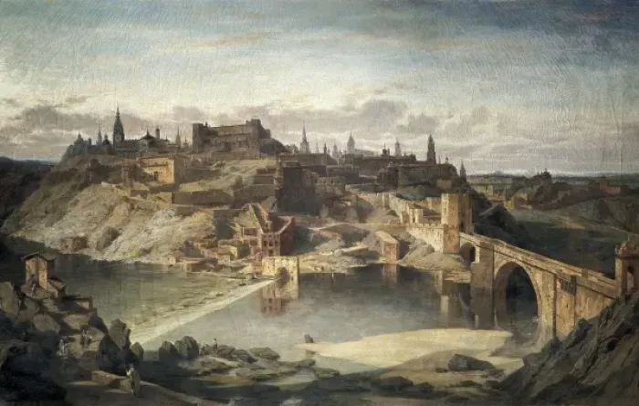 Framed Print : DAUZATS, Adrien (1804-1868). View of Toledo Framed Print : DAUZATS, Adrien (1804-1868). View of Toledo