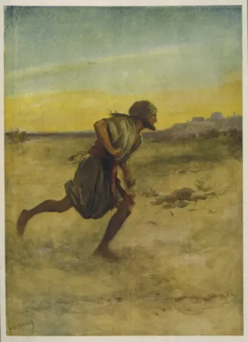 Framed Print : David Approaches Fight Framed Print : David Approaches Fight