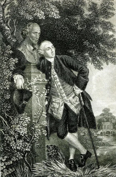 Framed Print : David Garrick, actor, with a bust of Shakespeare Framed Print : David Garrick, actor, with a bust of Shakespeare