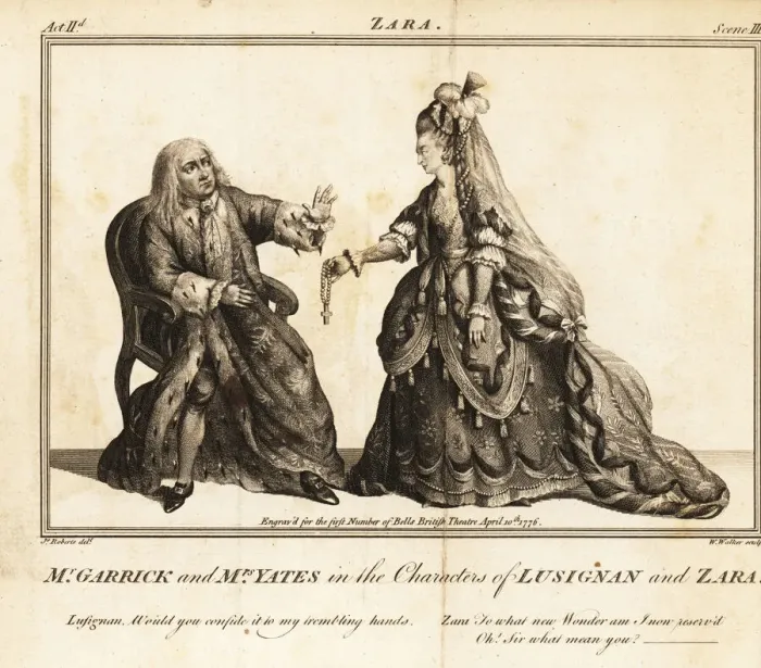 Framed Print : David Garrick and Mary Ann Yates in the characters Framed Print : David Garrick and Mary Ann Yates in the characters