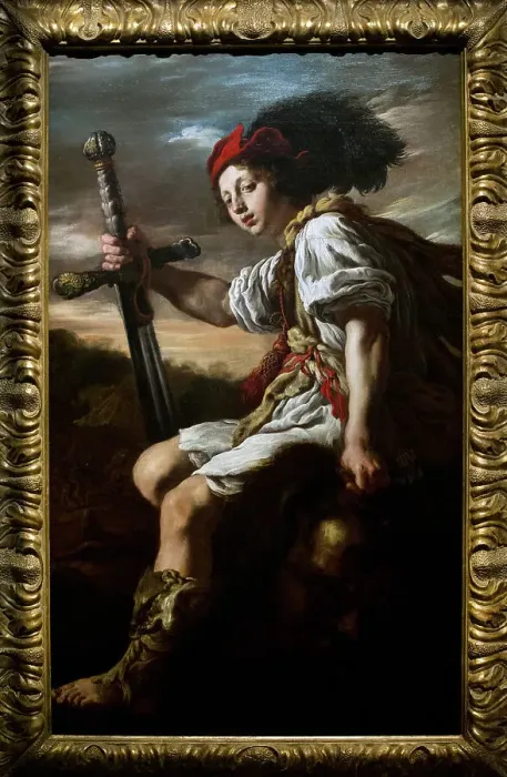 Framed Print : David with the Head of Goliath. 1620s by Domenico Fetti Framed Print : David with the Head of Goliath. 1620s by Domenico Fetti
