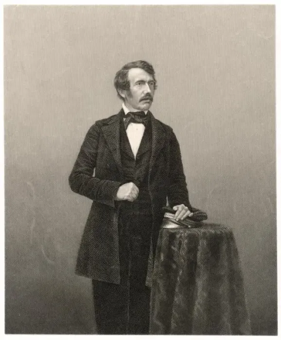 Framed Print : David Livingstone & Map Framed Print : David Livingstone & Map