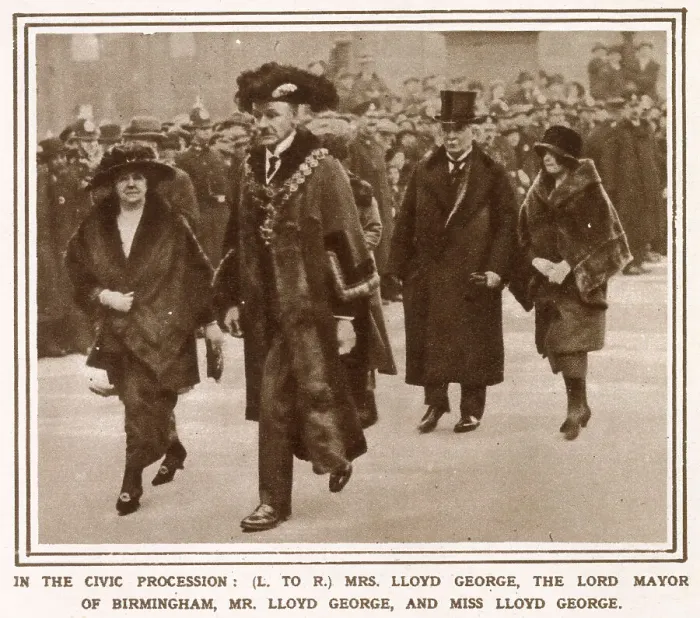 Framed Print : David Lloyd George campaigning in Birmingham Framed Print : David Lloyd George campaigning in Birmingham