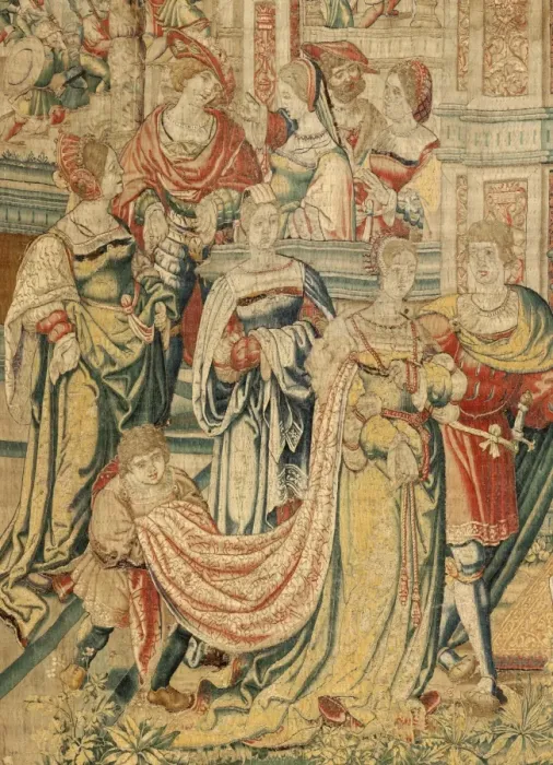 Framed Print : David Before Saul. Flemish tapestry 1525 c Framed Print : David Before Saul. Flemish tapestry 1525 c