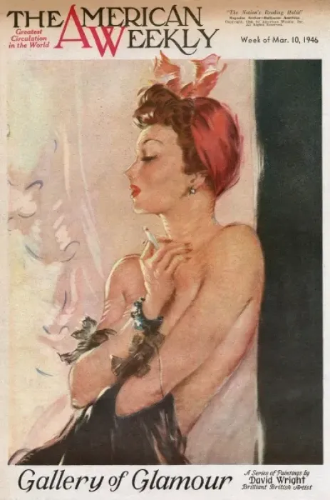 Framed Print : David Wright woman with cigarette