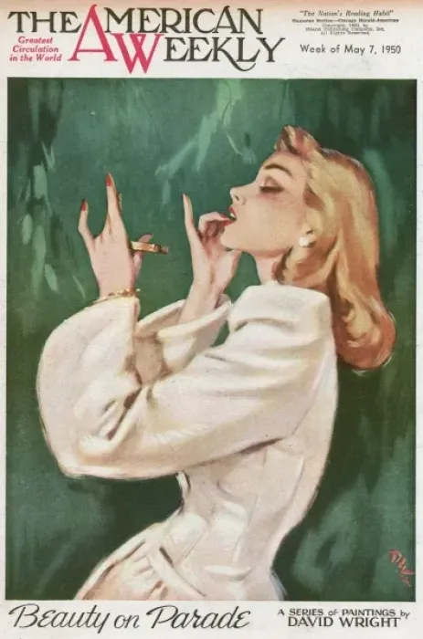 Framed Print : David Wright woman in cream coloured coat Framed Print : David Wright woman in cream coloured coat