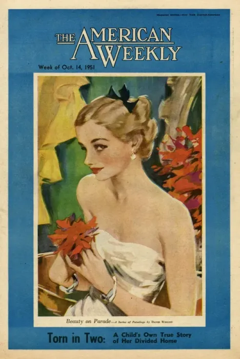 Framed Print : David Wright woman with a red flower Framed Print : David Wright woman with a red flower