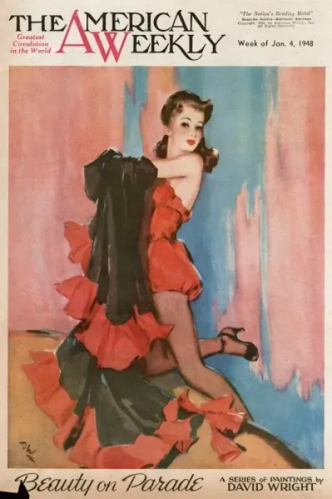 Framed Print : David Wright woman in red underwear Framed Print : David Wright woman in red underwear