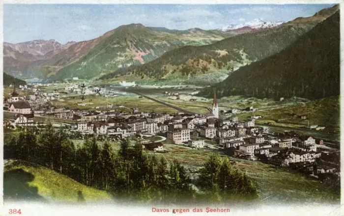 Framed Print : Davos viewed from the slopes of the Seehorn, Switzerland Framed Print : Davos viewed from the slopes of the Seehorn, Switzerland