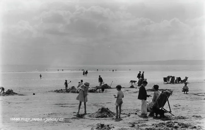 Framed Print : A Day at Filey Sands Framed Print : A Day at Filey Sands