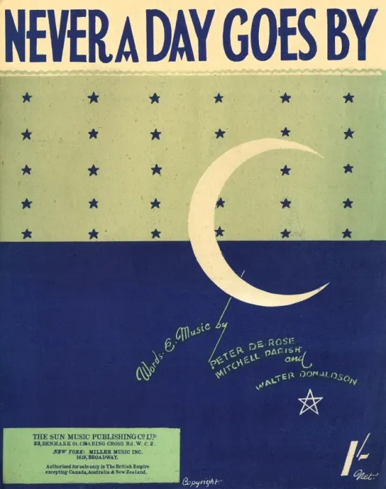 Framed Print : Never a day goes by - Music Sheet Cover Framed Print : Never a day goes by - Music Sheet Cover