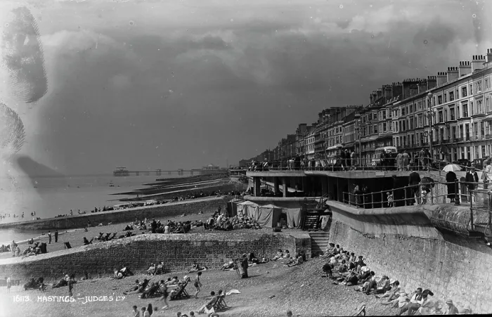 Framed Print : A Day at Hastings Beach Framed Print : A Day at Hastings Beach