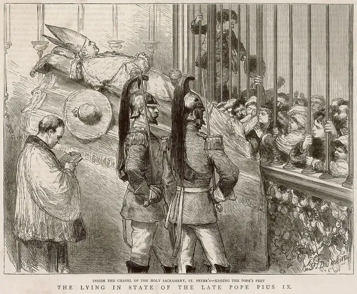 Framed Print : Dead Pope Pius IX Lying in state Framed Print : Dead Pope Pius IX Lying in state