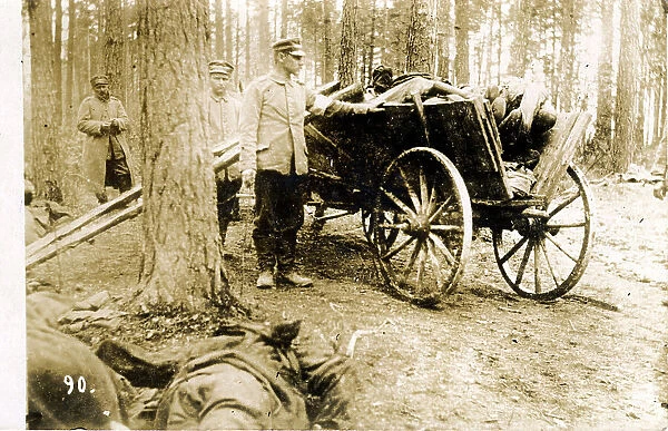 Dead Russian Soldiers in a Cart