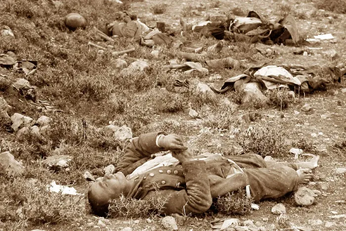 Framed Print : Dead Turkish soldier, Tell El-Ful, 26th Dec 1917 Framed Print : Dead Turkish soldier, Tell El-Ful, 26th Dec 1917