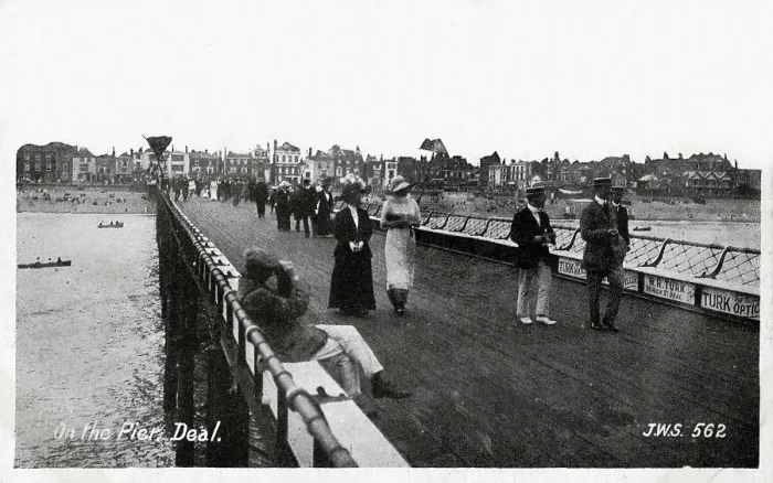 Framed Print : Deal, Kent - On the Pier. Date: circa 1910s Framed Print : Deal, Kent - On the Pier. Date: circa 1910s