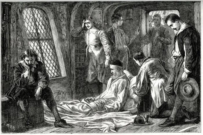 Framed Print : Death of Admiral Robert Blake from old wounds, on board ship, within sight of Plymouth Framed Print : Death of Admiral Robert Blake from old wounds, on board ship, within sight of Plymouth