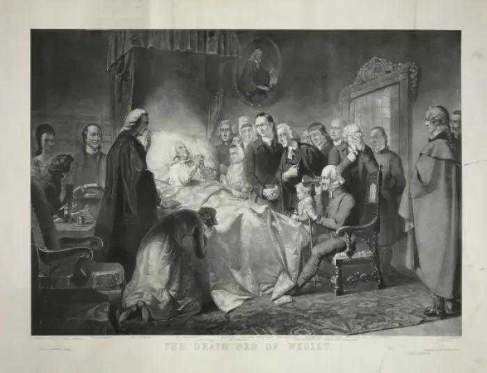 Framed Print : The death bed of Wesley Framed Print : The death bed of Wesley