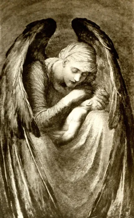 Framed Print : Death Crowning Innocence by G F Watts Framed Print : Death Crowning Innocence by G F Watts