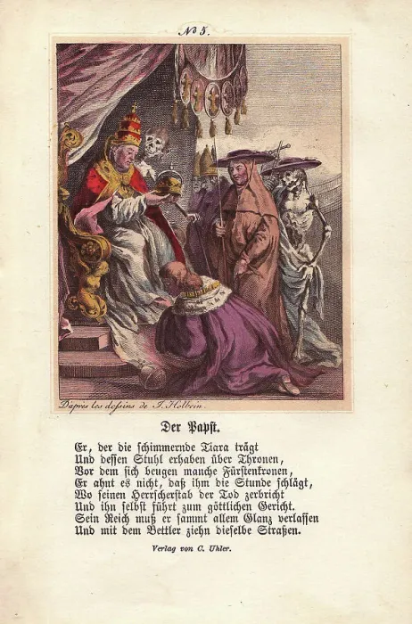 Framed Print : Death embraces the Pope as he crowns an Emperor Framed Print : Death embraces the Pope as he crowns an Emperor