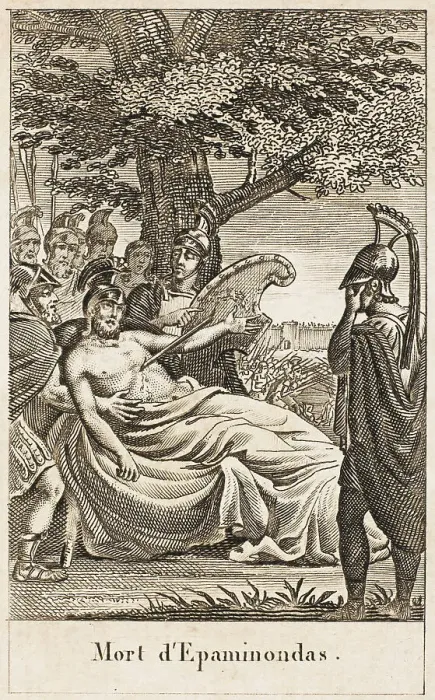 Framed Print : DEATH OF EPAMINONDAS Framed Print : DEATH OF EPAMINONDAS