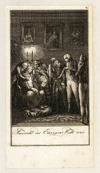 Death of Frederick the Great, King of Prussia, 1785 Print. Art