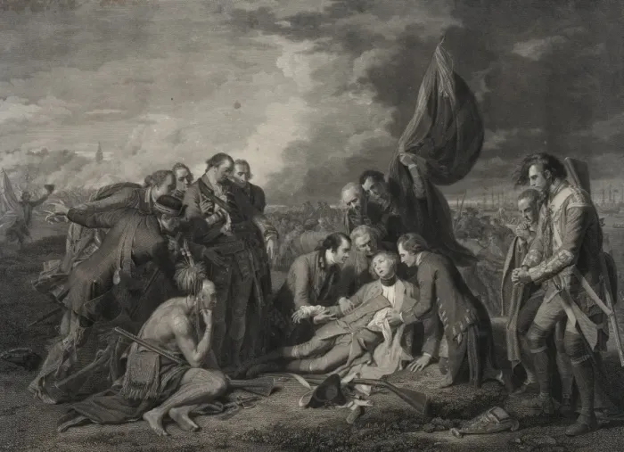 Framed Print : The death of General Wolfe Framed Print : The death of General Wolfe