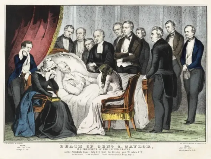 Framed Print : Death of General Zachary Taylor Framed Print : Death of General Zachary Taylor