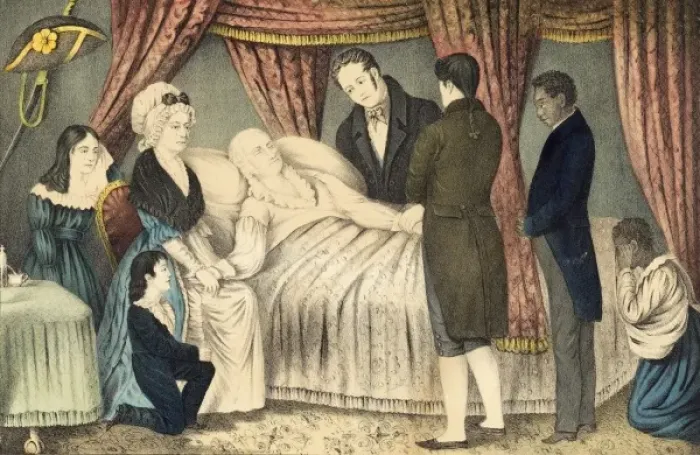 Framed Print : Death of George Washington Framed Print : Death of George Washington
