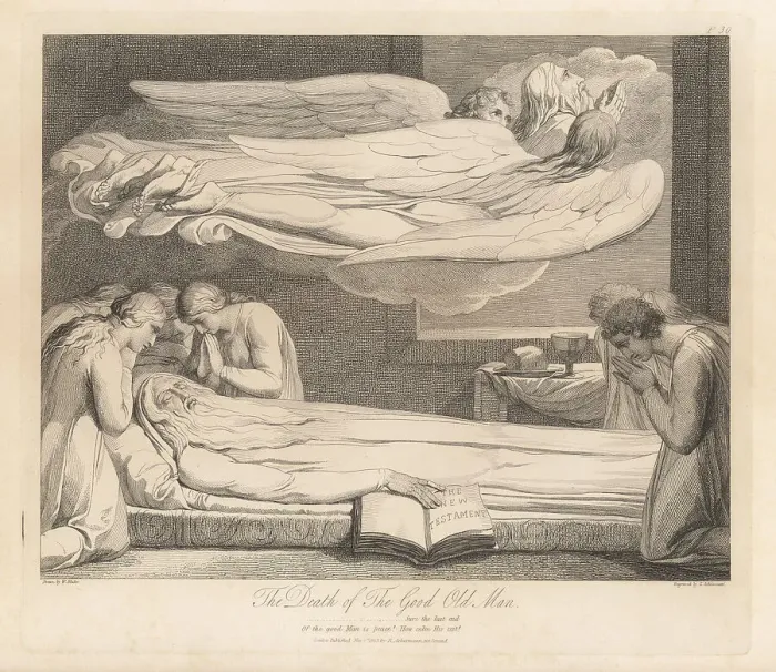 Framed Print : The Death of the Good Old Man (Plate V) Framed Print : The Death of the Good Old Man (Plate V)