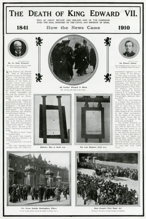 Framed Print : Death of King Edward VII 1910 Framed Print : Death of King Edward VII 1910