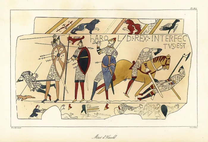 Framed Print : Death of King Harold II at the Battle of Hastings Framed Print : Death of King Harold II at the Battle of Hastings
