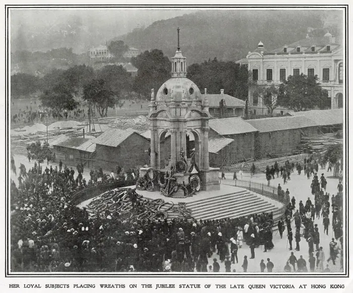 Framed Print : Death of Late Queen Victoria - Placing Wreaths in Hong Kong Framed Print : Death of Late Queen Victoria - Placing Wreaths in Hong Kong