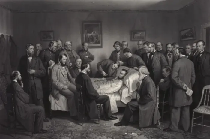 Framed Print : Death of Lincoln
