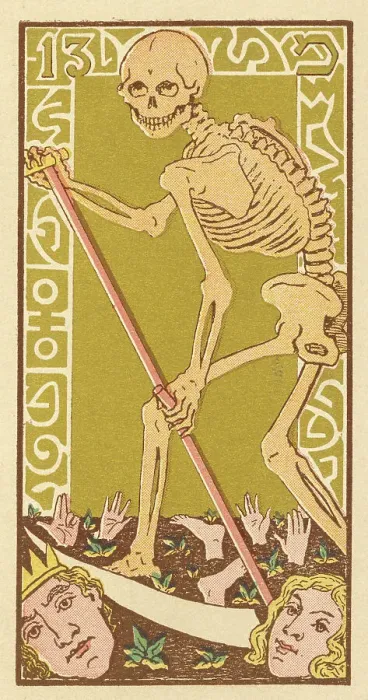 Framed Print : Death personified on a Tarot card Framed Print : Death personified on a Tarot card