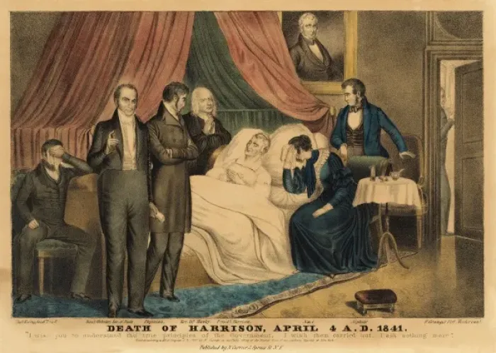 Framed Print : Death of President William Henry Harrison Framed Print : Death of President William Henry Harrison
