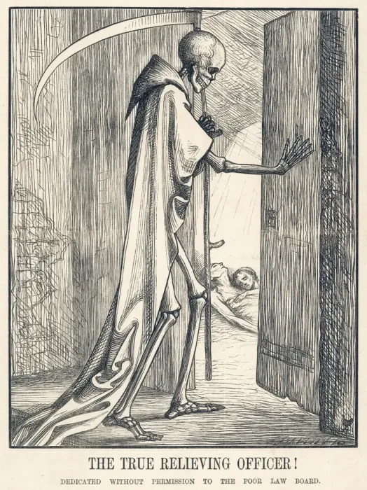 Framed Print : DEATH RELIEVES THE POOR Framed Print : DEATH RELIEVES THE POOR