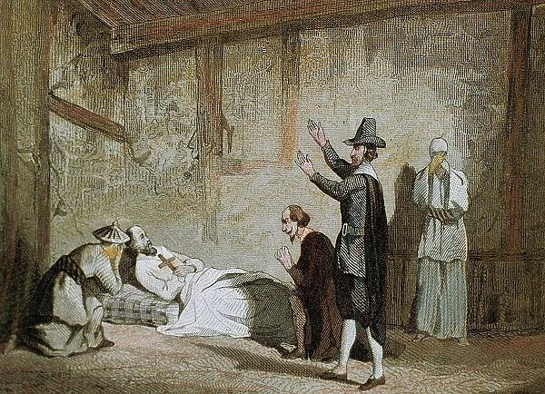 Death of Saint Francis Xavier (1506-1552) in Shangchuan