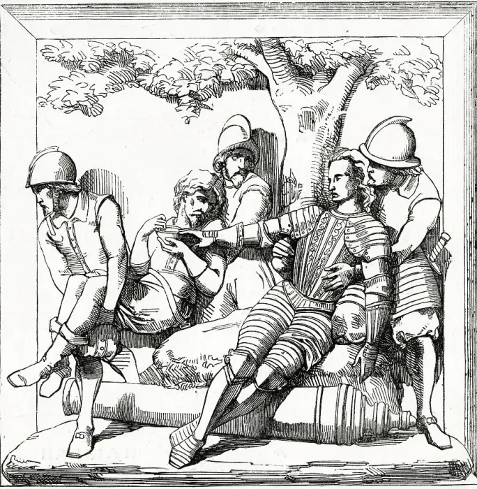 Framed Print : The death of Sir Philip Sidney at Zutphen, Netherlands Framed Print : The death of Sir Philip Sidney at Zutphen, Netherlands
