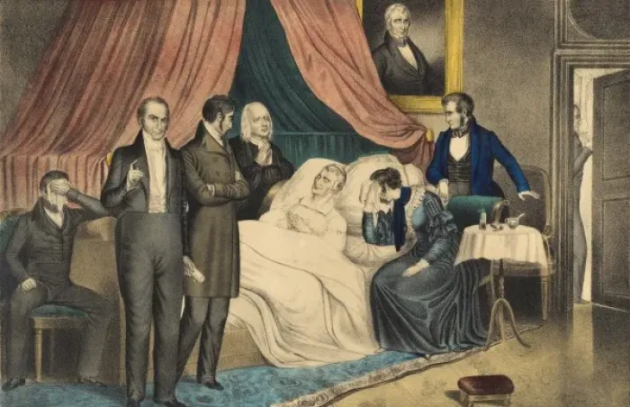 Framed Print : Death of William Henry Harrison Framed Print : Death of William Henry Harrison