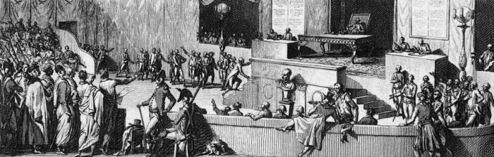 Framed Print : Debate in the Assemblee Framed Print : Debate in the Assemblee