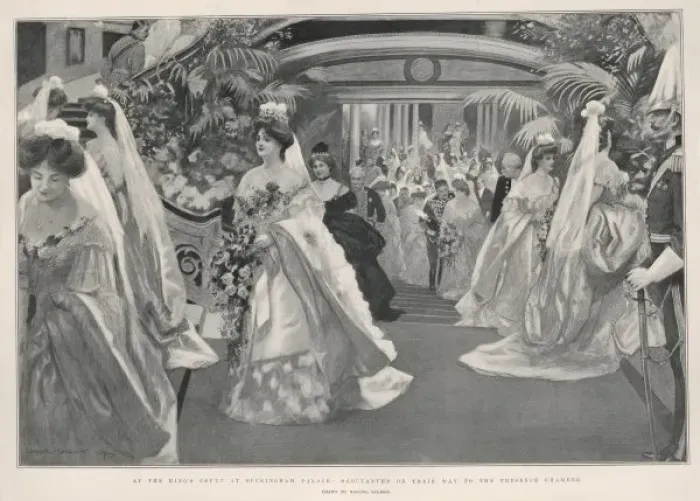 Framed Print : Debutantes at Court Framed Print : Debutantes at Court