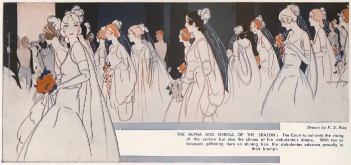 Framed Print : Debutantes about to be presented at court Framed Print : Debutantes about to be presented at court