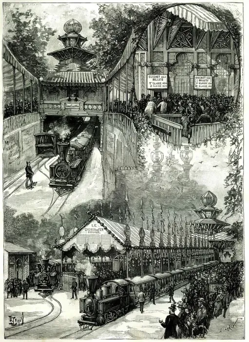 Framed Print : Decauville Railway, Paris Exhibition of 1889 Framed Print : Decauville Railway, Paris Exhibition of 1889